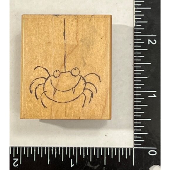 Lg. Spider Rubber Stamp By Sarah Phelps For Impression Obsession B7313 - Picture 1 of 5